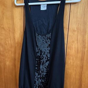 J. Crew Black Sequin Tank Top
